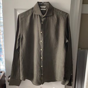 SUITSUPPLY Linen Button Up - Sz 15 Slim Fit